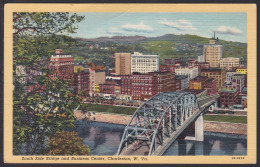 B283 Bridge Postcard, USA, Southside Bridge, Charleston, W. Va., Carte Postale, Pont - Ponti