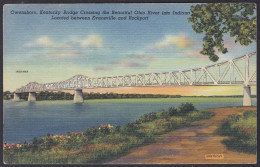 B285 Bridge Postcard, USA, Kentucky Bridge, Ohio River, Carte Postale, Pont - Ponti