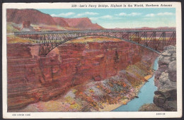 B286 Bridge Postcard, USA, Lee’s Ferry Bridge, Carte Postale, Pont - Ponti