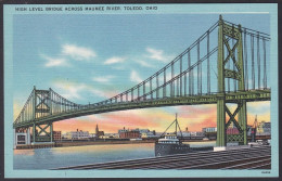 B288 Bridge Postcard, USA, High Level Bridge, Toledo, Ohio, Carte Postale, Pont - Ponti