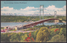 B294 Bridge Postcard, USA, Narrows Bridge, Tacoma, Washington, Carte Postale, Pont - Ponti