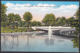 B296 Bridge Postcard, USA, MC Naughton Park Bridge, Elkhart, Ind., Carte Postale, Pont - Ponti