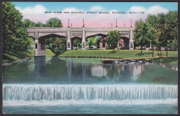 B304 Bridge Postcard, USA, Mitchell Street Bridge, Bear River, Petoskey, Carte Postale, Pont - Ponti