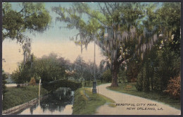 B306 Bridge Postcard, USA, City Park, New Orleans, LA., Carte Postale, Pont - Ponti