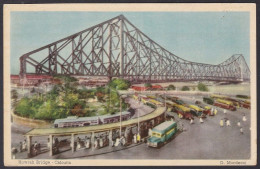 B316 Bridge Postcard, India, Howrah Bridge, Calcutta, Carte Postale, Pont - Ponti