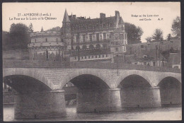 B319 Bridge Postcard, France, Loire River And Castle, Carte Postale, Pont - Ponti