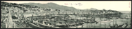 Doppia-Cartolina Genova / Genua, Panorama Des Hafens  - Genova (Genoa)