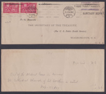 Norway 1914 Used Cover To The Secretary Of The Treasury, Washington, USA, US, United States Consulate, Sanitary Report - Covers & Documents