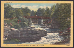 B363 Bridge Postcard, USA, Babcock State Park, West Virginia, Carte Postale, Pont - Bruggen