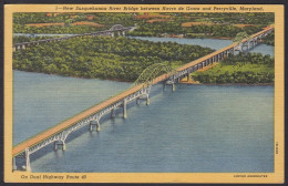 B367 Bridge Postcard, USA, New Susquehanna River Bridge, Maryland, Carte Postale, Pont - Bruggen