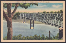 B372 Bridge Postcard, USA, Missouri River Highway Bridge, Carte Postale, Pont - Bridges