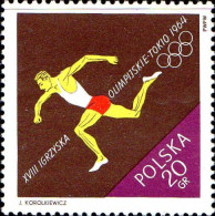 Pologne Poste N** Yv:1370/1377 Jeux Olympiques De Tokyo Manque 1376 P.def.gom 1770 - Nuovi