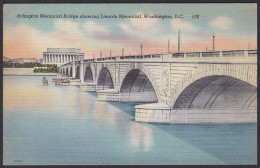 B388 Bridge Postcard, USA, Arlington Memorial Bridge, Washington D. C., Carte Postale, Pont - Bridges