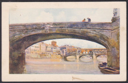 B405 Bridge Postcard, Italy, Vecchio Bridge, Firenze, Carte Postale, Pont - Bridges