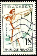 France Poste Obl Yv:1163 Mi:1199 Tir à L'arc (Lign.Ondulées) - Used Stamps