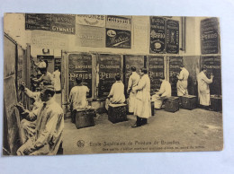 Ecole Supérieure De Peinture De Bruxelles - Une Partie D'atelier Montrant Quelques élèves Au Cours De Lettres - 1923 - Formación, Escuelas Y Universidades