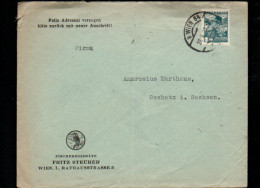 AUTRICHE SEUL SUR LETTRE INTERIEURE 1937 - Covers & Documents