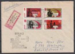 DDR: 1967, Einschreiben- Fernbrief  In BuF, 50. Jahrestag Der Oktoberrevolution In Russland,  ESoStpl. BERLIN 2 - Storia Postale
