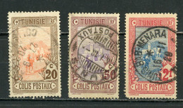 TUNISIE (RF) - COLIS POSTAUX - N° Yt 3+6+9 Obli. - Used Stamps