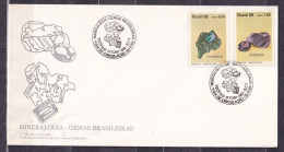 BRASIL. 1989/SpecialpostMark-Gemas Brasileiras, Minerals/numbered Fdc. - FDC