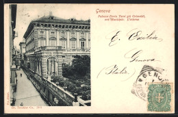 Cartolina Genova, Palazzo Doria Tursi Già Grimaldi, Ora Municipio, L`esterno  - Genova (Genoa)