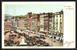 Cartolina Genova, Piazza Caricamento  - Genova (Genoa)