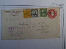 DS5 ETATS UNIS   BELLE LETTRE ENTIER    1935 HARVARD UNIVERSITY A GRENOBLE FRANCE +AFF.+ - Lettres & Documents