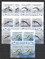 Burundi 2012 Marine Life - Dolphins - 5 MS With 4 Sets MNH - Dolphins