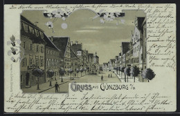 Lithographie Günzburg A. D., Strassenpartie Mit Apotheke  - Guenzburg