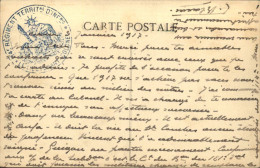 1917  C P Cachet  " 14° REGIMENT TERRITORIAL D' INFANTERIE " - Storia Postale