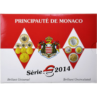 Monaco, Albert II, Coffret 1c. à 2€, BU, 2014, MDP, FDC - Monaco