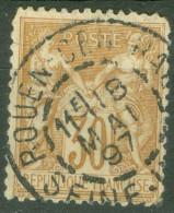 80 Ob Second Choix Rouen Central Seine Inf  - 1876-1898 Sage (Type II)