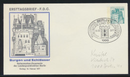 Berlin Privatganzsache 40 Pfg Burgen Und Schlösser Als FDC 1977 - Covers & Documents