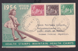 Neuseeland Brief Cover King Georg Memorial Childrens Heealth Camps Nach Mainz - Storia Postale