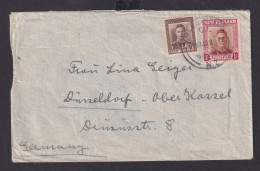 Neuseeland New Zealand Brief MIF 1 Sh. Und 9 Pence Wellington Düsseldorf - Covers & Documents