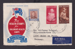 Neuseeland Brief Cover Childrens Heealth Camps Nach Mainz Schöner FDC 1952 - Covers & Documents