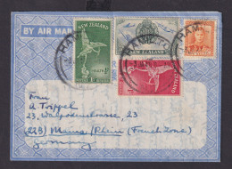 Neuseeland Schöner Flugpost Brief Air Mail Frank. Aerogramm Hamiltion Nach Mainz - Covers & Documents