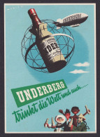 Reklame Underberg Zeppelin Sport Wintersport Flugpost Brief Air Mail Österreich - Covers & Documents