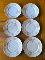 Charles Ahrenfeldt Six Petites Assiettes Plates En Porcelaine De Limoges Décor Floral 1900/1915 Porcelaine Française - Limoges (FRA)