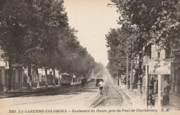 CARTE POSTALE PHOTO ORIGINALE ANCIENNE : LA GARENNE COLOMBES BOULEVARD DU HAVRE CHARLEBOURG  ANIMEE HAUTS DE SEINE (92) - La Garenne Colombes