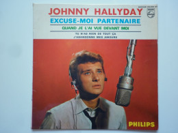 Johnny Hallyday 45Tours EP Vinyle Excuse-Moi Partenaire Imprimerie F. Richir - 45 Toeren - Maxi-Single