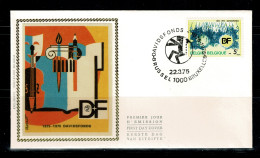 1975 1757 FDC Zijde/soie (Brus/Bruxs) :   " Davidfonds 100 Jaar/ Années 100 " - 1971-1980