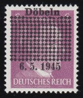 Döbeln 1b Lebhaftviolett 6 Pf. Gitterüberdruck Mit Datum 6.5.1945, Postfrisch ** - Nuovi