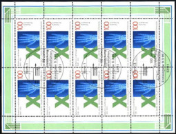 1784 Wilhelm Conrad Röntgen - 10er-Bogen, ESSt BONN - 1991-2000