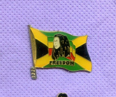 Rare Pins Musique Bob Marley Drapeau Freedom E399 - Muziek