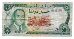 (Billets). Maroc. Morocco. 50 Dirhams 1970 1390. N°C/87 023275. P 58. - Marokko