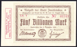 Deutschland, Germany - Zweibrücken - 5 Billion Mark - 1923 - 5 Billionen Mark