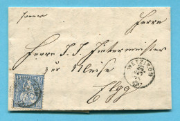 Faltbrief Von Wetzikon Nach Elgg 1869 - Covers & Documents