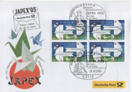 Germany Deutschland 2005 FDC JAPEX '05 Briefmarkenausstellung Philatelic Exhibition Tokyo Japan, Canceled In Bonn - 2001-2010