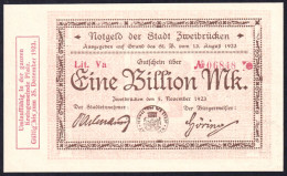 Deutschland, Germany - Zweibrücken - 1 Billion Mark - 1923 - 1 Billion Mark
